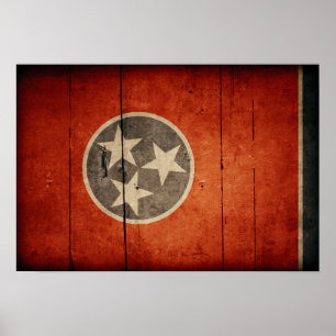 Fahne "Rugged Wood Tennessee" Poster