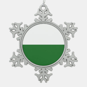 Fahne Sachsen Snowflake Weihnachtsschmuck Zwiebeln Schneeflocken Zinn-Ornament
