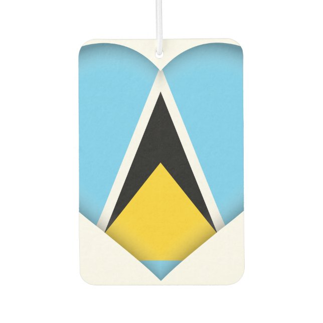 Fahne Saint Lucia Autolufterfrischer (Vorderseite)