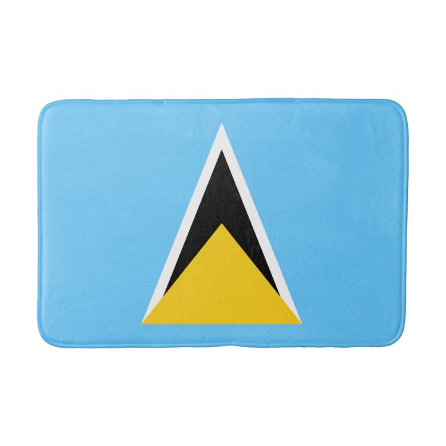 Fahne Saint Lucia Badematte (Vorderseite)