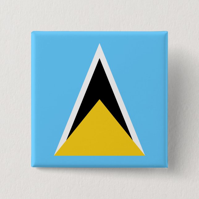 Fahne Saint Lucia Button (Vorderseite)