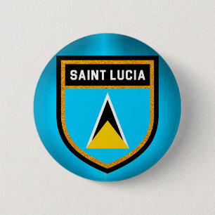 Fahne Saint Lucia Button
