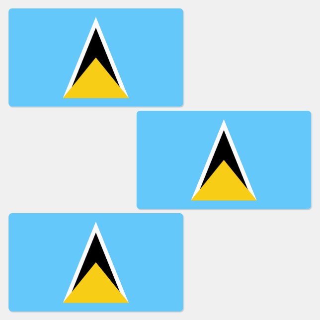 Fahne Saint Lucia Etiketten (Gruppe)