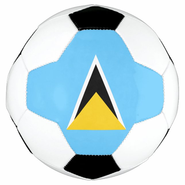Fahne Saint Lucia Fußball (Vorderseite)