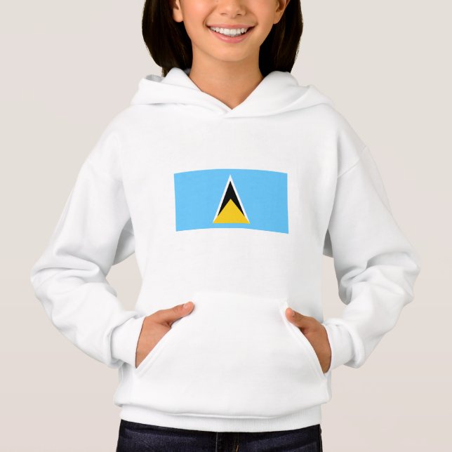 Fahne Saint Lucia Hoodie (Vorderseite)