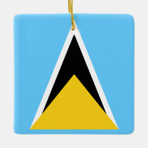 Fahne Saint Lucia Keramikornament