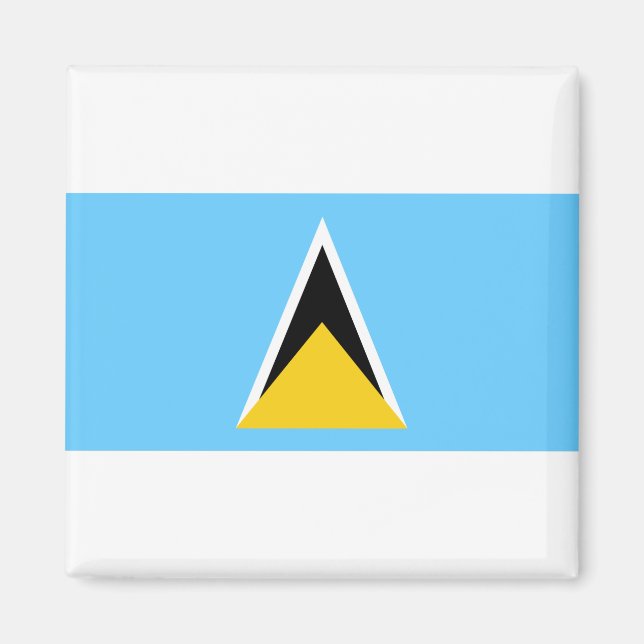 Fahne Saint Lucia Magnet (Vorne)