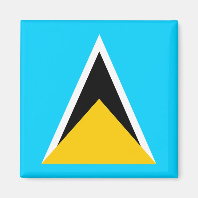 Fahne Saint Lucia Magnet (Vorne)