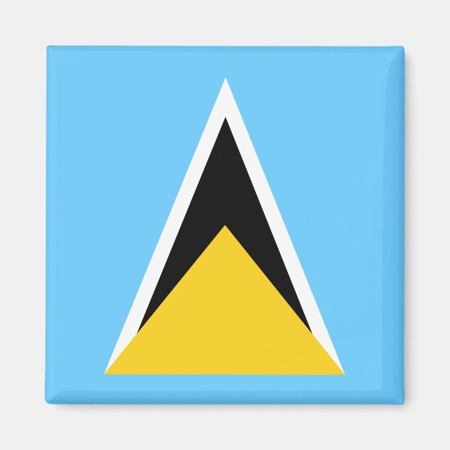 Fahne Saint Lucia Magnet (Vorne)