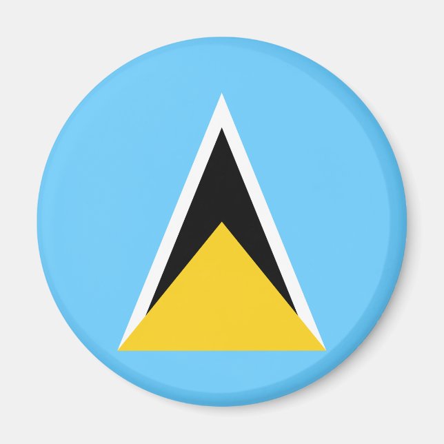 Fahne Saint Lucia Magnet (Vorne)