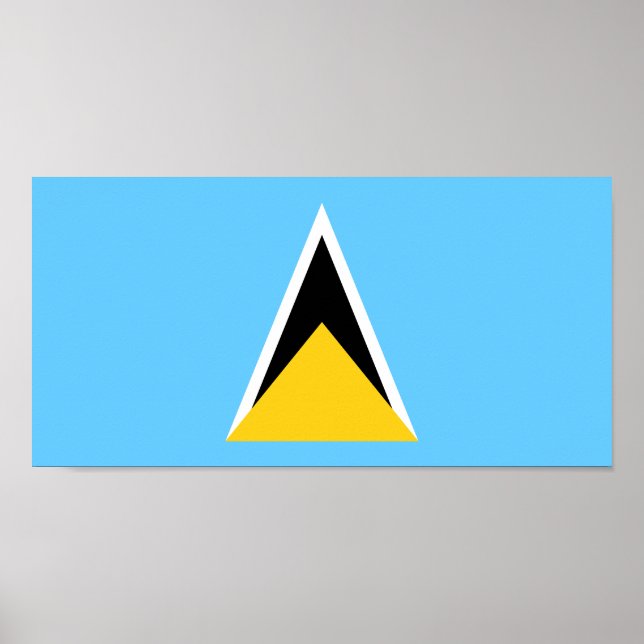 Fahne Saint Lucia Poster (Vorne)
