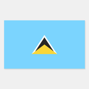 Fahne Saint Lucia Rechteckiger Aufkleber