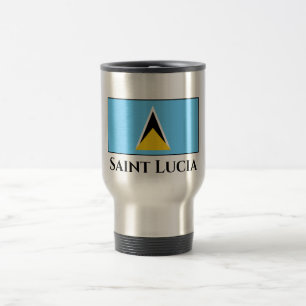 Fahne Saint Lucia Reisebecher
