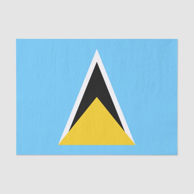 Fahne Saint Lucia Seidenpapier (Vorderseite)