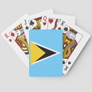 Fahne Saint Lucia Spielkarten
