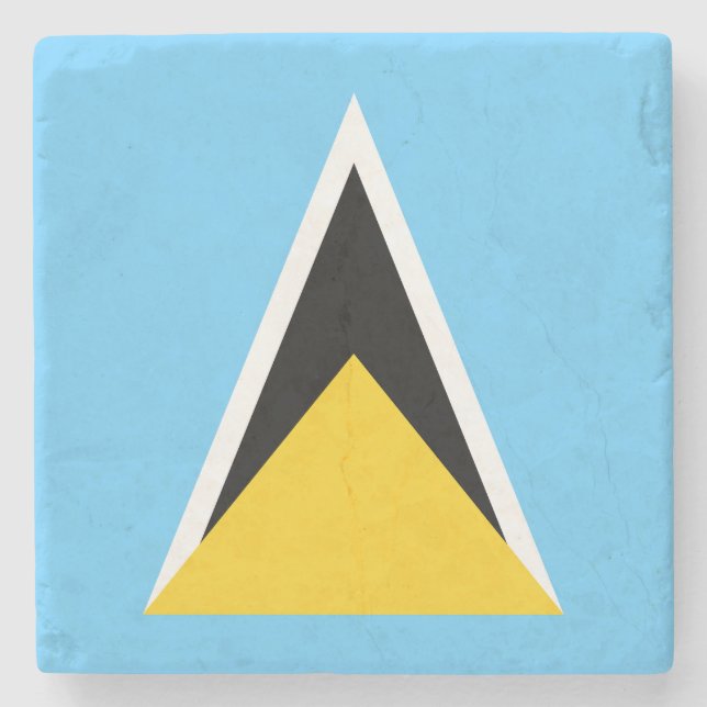 Fahne Saint Lucia Steinuntersetzer (Vorderseite)