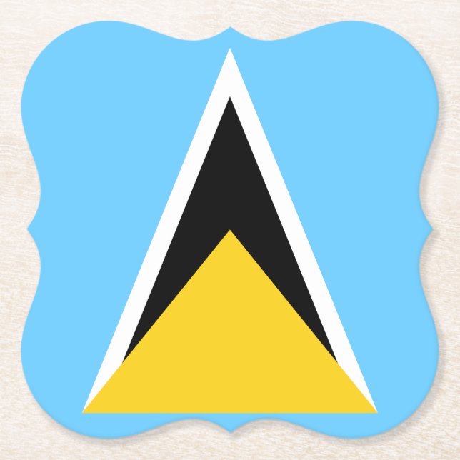 Fahne Saint Lucia Untersetzer (Vorderseite)