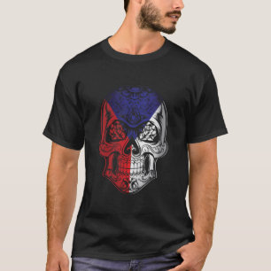 Fahne "Schädel und Rose" T-Shirt