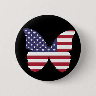 Fahne-Schmetterling Button
