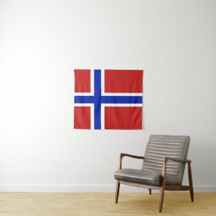 Fahne skandinavische kleine Norwegen Wandteppich