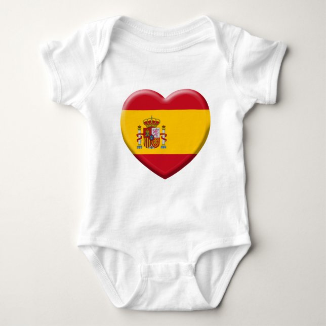 Fahne Spanien Baby Strampler (Vorderseite)