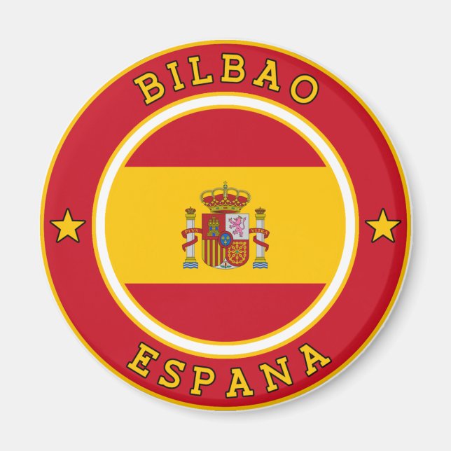 Fahne Spanien und Text-Magnet Magnet (Vorne)
