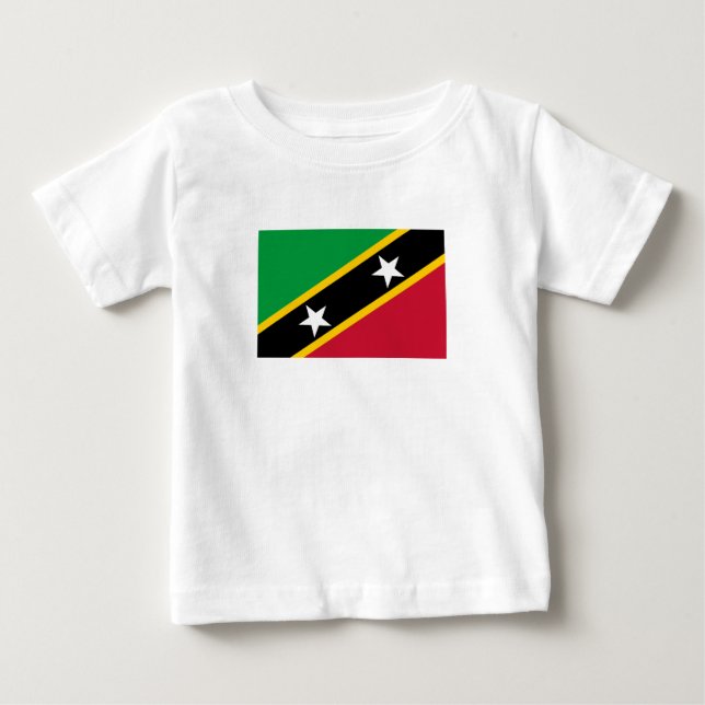 Fahne St. Kitts und Nevis Baby T-shirt (Vorderseite)