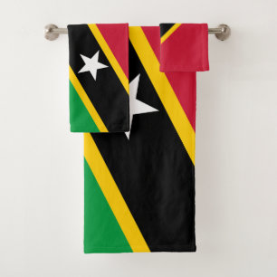 Fahne St. Kitts und Nevis Badhandtuch Set
