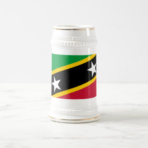 Fahne St. Kitts und Nevis Bierglas