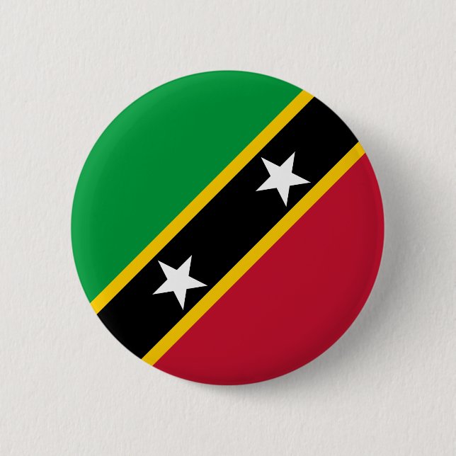 Fahne St. Kitts und Nevis Button (Vorderseite)