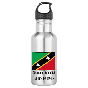 Fahne St. Kitts und Nevis Edelstahlflasche
