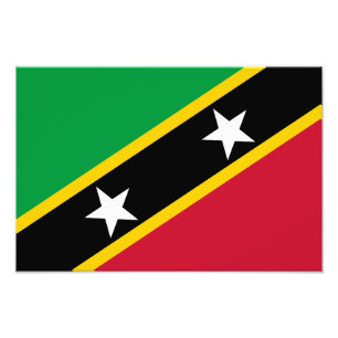 Fahne St. Kitts und Nevis Fotodruck