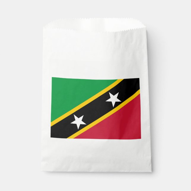 Fahne St. Kitts und Nevis Geschenktütchen (Vorderseite)
