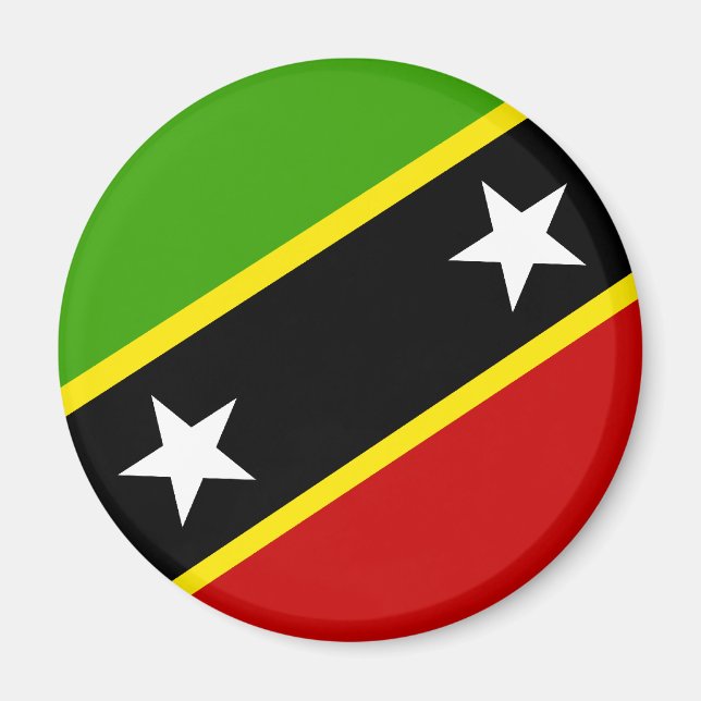 Fahne St. Kitts und Nevis Magnet (Vorne)