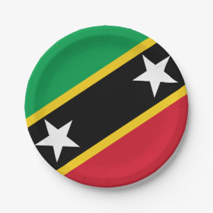 Fahne St. Kitts und Nevis Pappteller