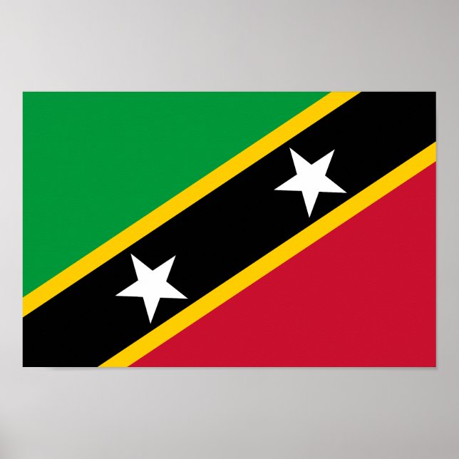 Fahne St. Kitts und Nevis Poster (Vorne)
