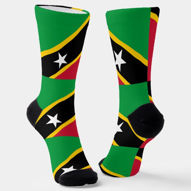 Fahne St. Kitts und Nevis Socken (Gewinkelt)
