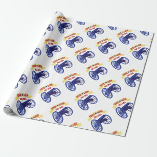 Fahne u. Kanone Geschenkpapier
