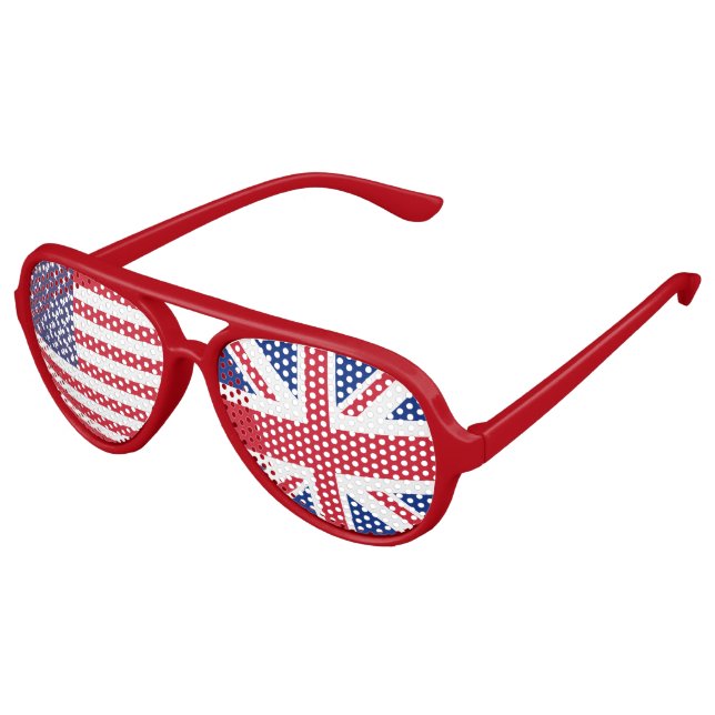 Fahne UK/USA Duo Sonnenbrille (Schrägansicht)