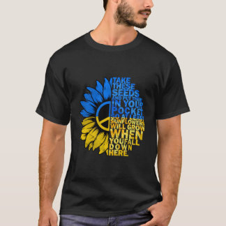 Fahne Ukraine Friedensunterstützung für die Ukrain T-Shirt