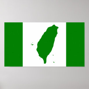 Fahne Unabhängiges Taiwan - 臺 獨 立 運 動 - 台  Poster