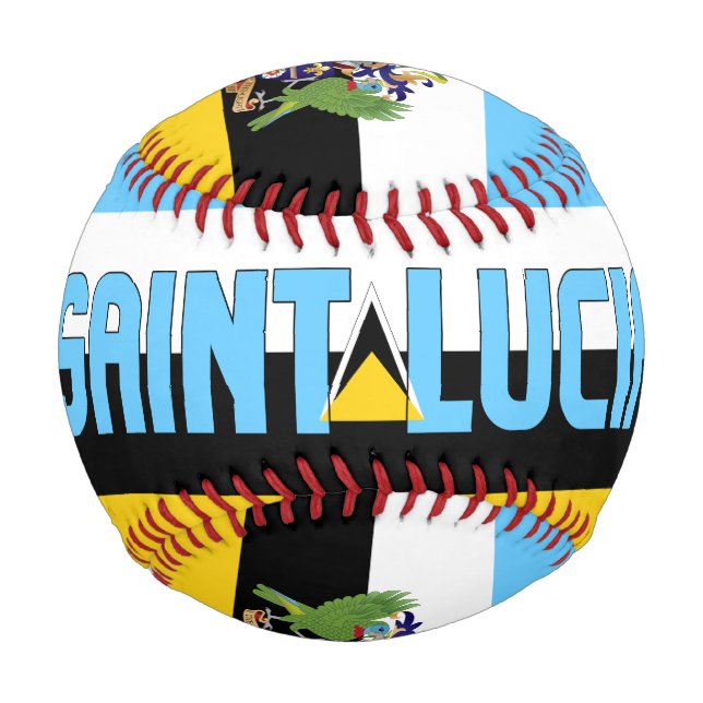 Fahne und Wappen von Saint Lucia Patriotic Baseball (Vorderseite)
