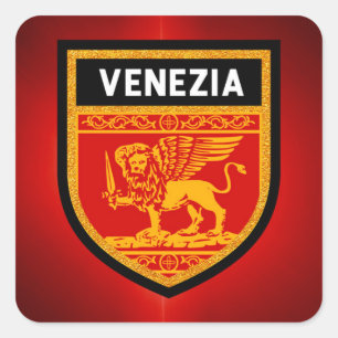Fahne Venezia Quadratischer Aufkleber