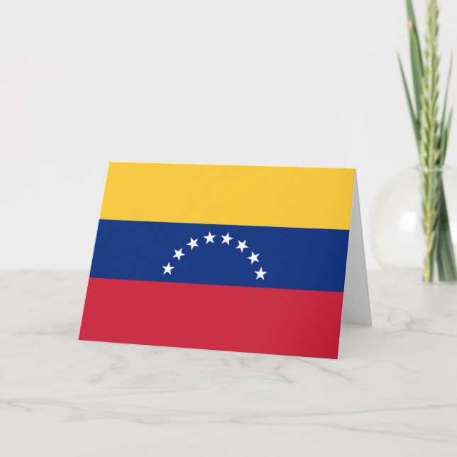Fahne Venezuela Dankeskarte (Vorderseite)
