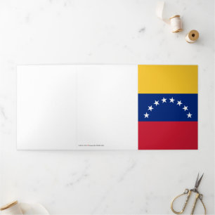 Fahne Venezuela Dreifach Gefaltete Karte