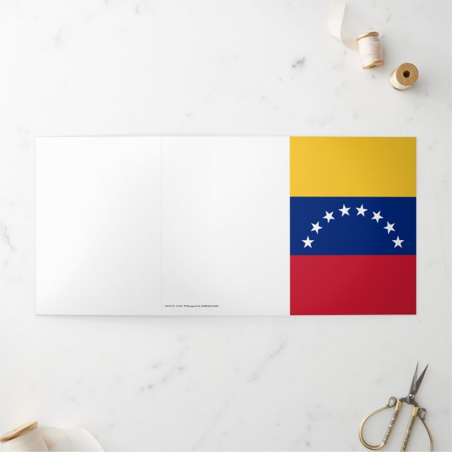 Fahne Venezuela Dreifach Gefaltete Karte (Außenbereich)