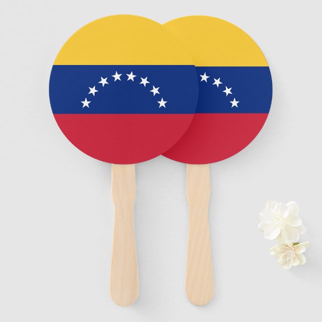 Fahne Venezuela Fächer (Vorne und Hinten)