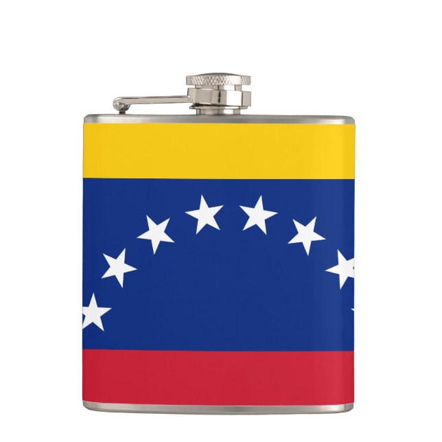 Fahne Venezuela Flachmann (Vorderseite)
