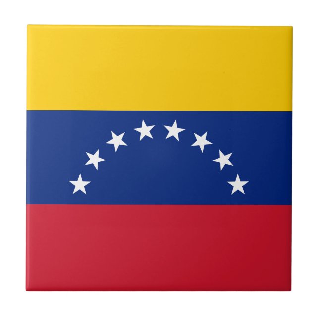 Fahne Venezuela Fliese (Vorderseite)