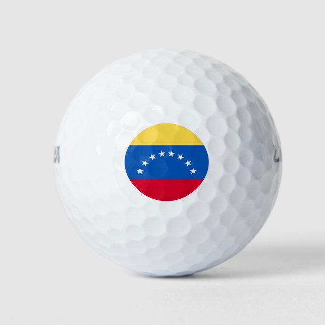 Fahne Venezuela Golfball (Vorderseite)